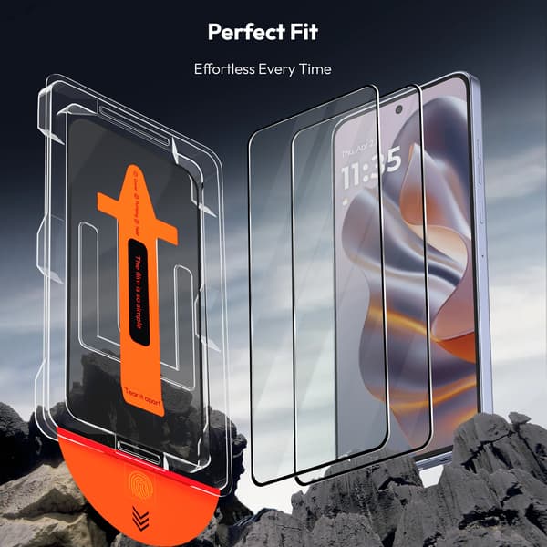 [KK]2-Pack Motorola Edge 50 Neo Screen Protector - Tempered Glass | [Automatic Installation] - Bubble-Free