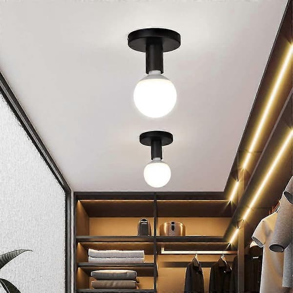 Moderne loftslampe, sort metal loftslampe, moderne loftarmatur