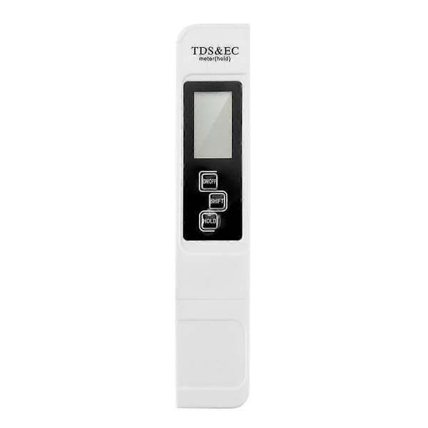 TDS EC-måler Digital Vannkvalitetstester 0-9999 PPM Måling White