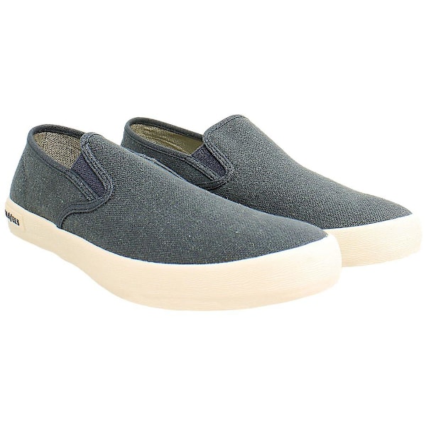 Seavees Baja Standard Slip-On Blå Canvas Herr Plimsolls S-10046 Blue UK 7 EU 41 US 8