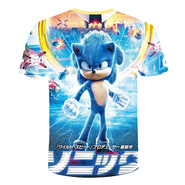 Sonic Hedgehog 3D T-paita Lapselle Pojalle Lyhythihainen Yläosa D D 160cm