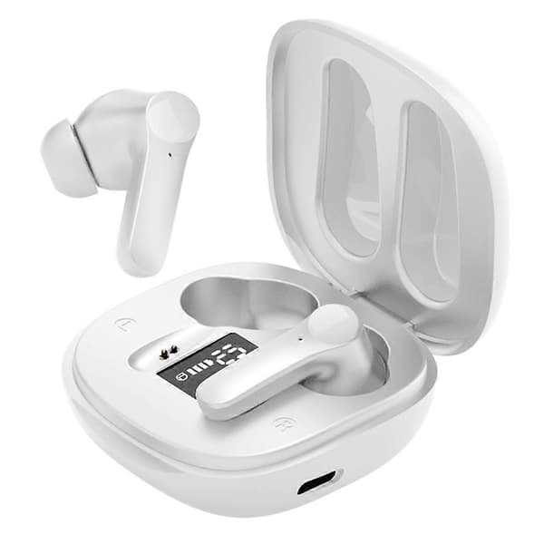 B11 Smarte Stemmeoversettelsesørepropper Støyreduksjon Bluetooth-kompatible In-Ear Hodetelefoner - Hvit