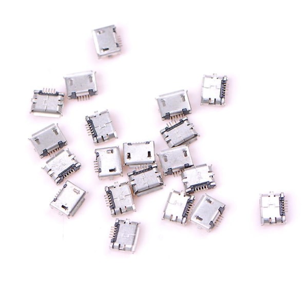20st Micro USB Typ B hona uttag 5-polig kontakt Smd lödning