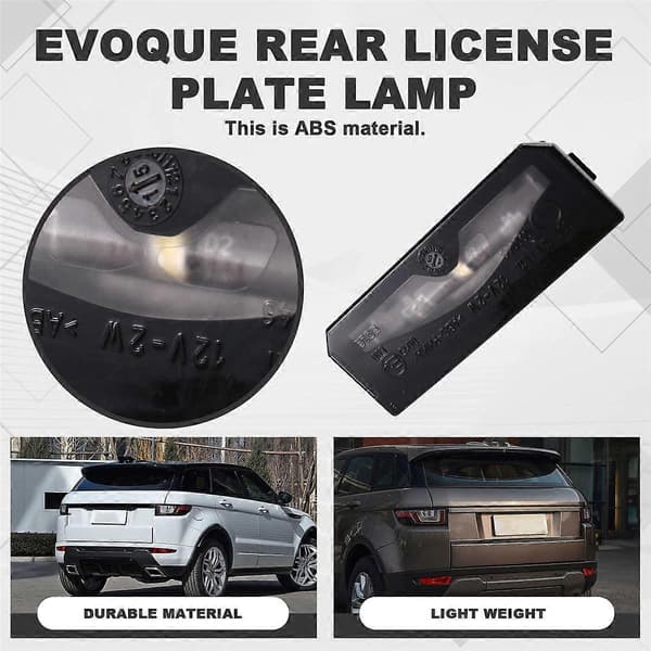 LR025837 Bil Bagnummerpladelampe til Evoque L538 2011-2018 Black