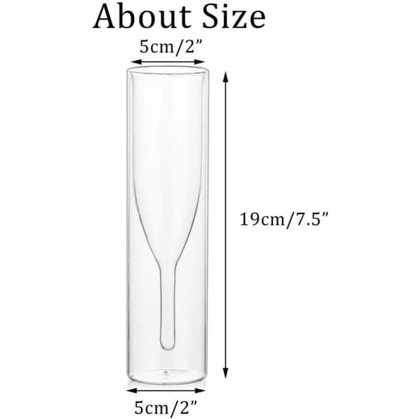 Champagneglas - Borosilikatglas - Set om 4 - 115 ml