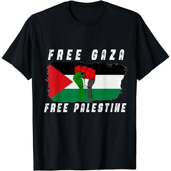 GRATIS PALÆSTINA kortærmet T-shirt top Rund hals S