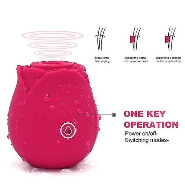 Kvinnors bärbara rosor Virbrater-leksak med tvättbara och uppladdningsbara funktioner