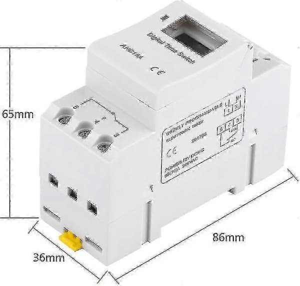 LCD Digital Timerbryter - Ukentlig Programmerbart Elektronisk Relé for 220V