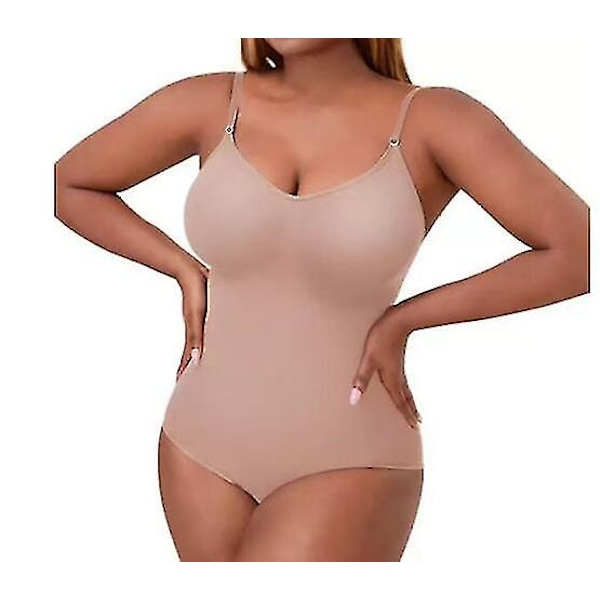 Body til kvinder Tummy Control Shapewear Sømløs Sculpting Thong Body Shaper Butt Lifter Khaki L Khaki Khaki L