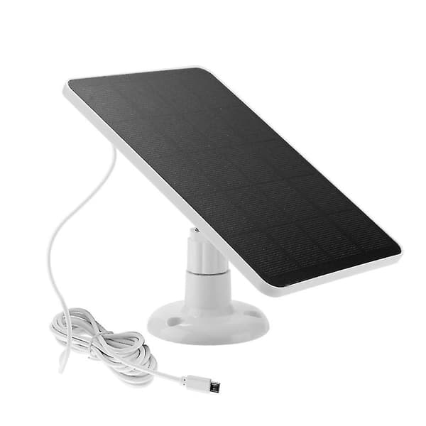 Vanntett 10w solcellepanel lader for hjem sikkerhetskamera solcelle drevet lader med ladekabel