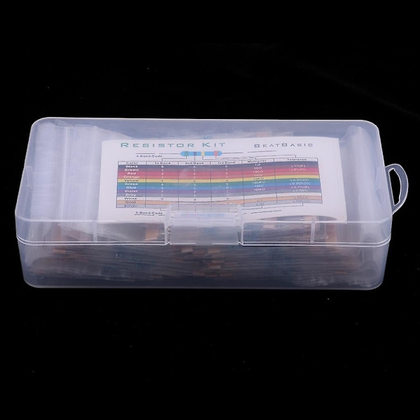 35 Värden 1% Resistor Kit Sortiment 0 Ohm - 1M Ohm (Förpackning med 1140) as described 180x85x45mm