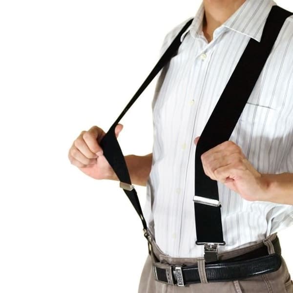 Buksesele - Justerbar elastisk klips - Unisex - Sort - Justerbar længde 90–140 cm