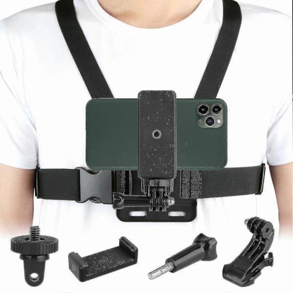 Brystsele Kropsremholder til iPhone GoPro Android