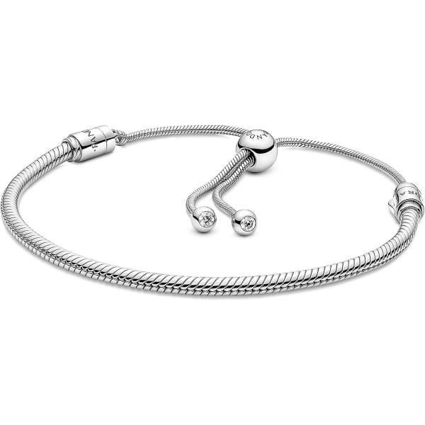 Bebetter Jewelry Moments Snake Chain Slider Charm Armband För Kvinnor - Sterling Silver Med Cubic Zirconia