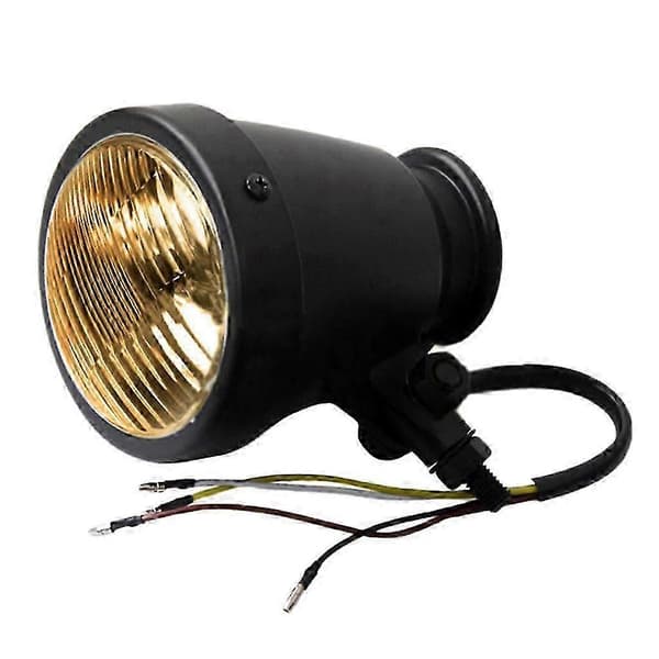 Sort 4 tommer H4 12V Motorcykel Rund Forlygte til Custom
