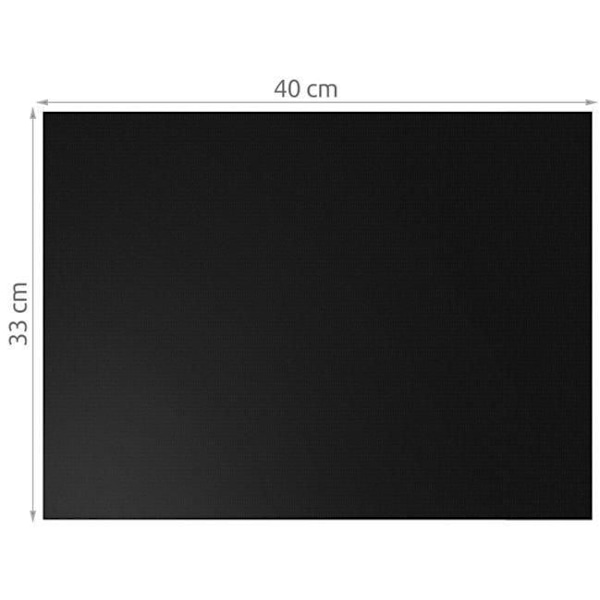 6-pakkauksen grillimato, uunimatto, leivontamatto - Tarttumaton - 40x33 Musta Musta Black 6-Pack