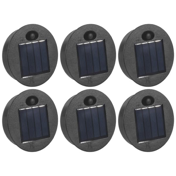6 stk. solcellelys erstatningstopp 7 solcellelykt deler LED solcellepanel lykt lokk lys for utendørs