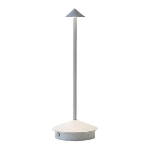 Dimbar LED-bordslampa i aluminium, IP54-skydd, inomhus-/utomhusanvändning, pluggladdningsbas, H29cm, EU-kontakt White