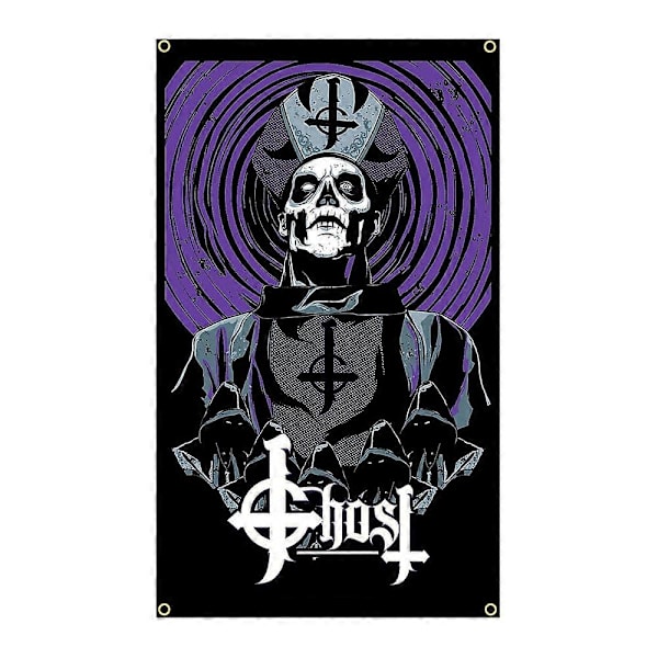 90x150cm Ghosts Ruotsalainen metalliyhtye Lippu Banneri Koriste Gobeliini FLAGCORE as the picture32717 60 x 90cm