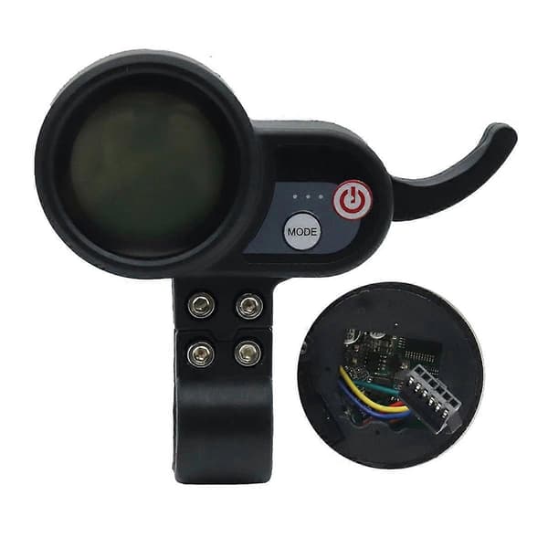 36V-60V LCD-display Dashboard E-scooter E-cykelmätare Elektrisk skoteracceleratortillbehör för JP Black