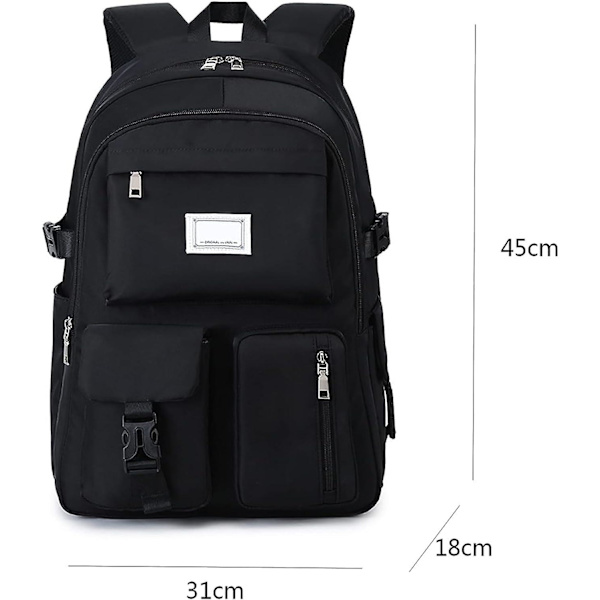 [KK] 【jia】Large multi-compartment backpack, waterproof school backpack - Purple