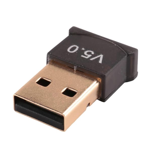 USB Bluetooth 5.0-adapter for PC Win10/8.1/8/7/Bluetooth Dongle-mottaker/sender for støtte til Black