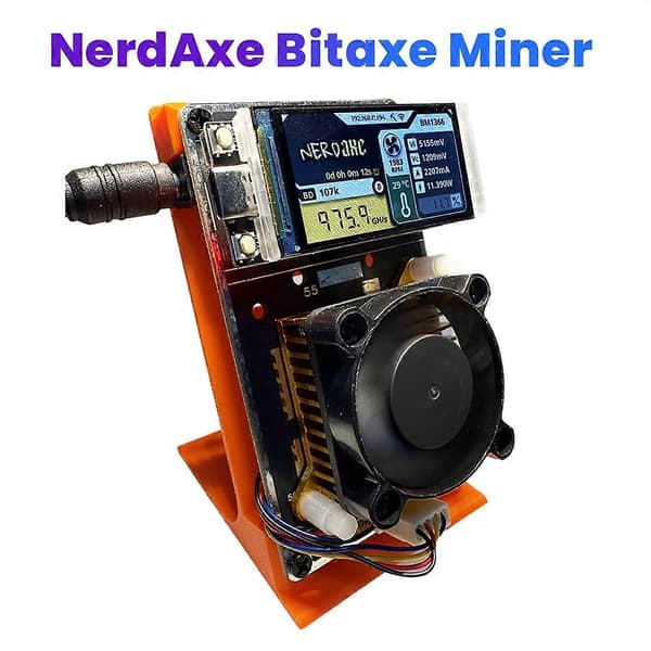 Oppgradert NerdAxe NerdMiner Miner Solo Lottery BTC Miner EU PLUG