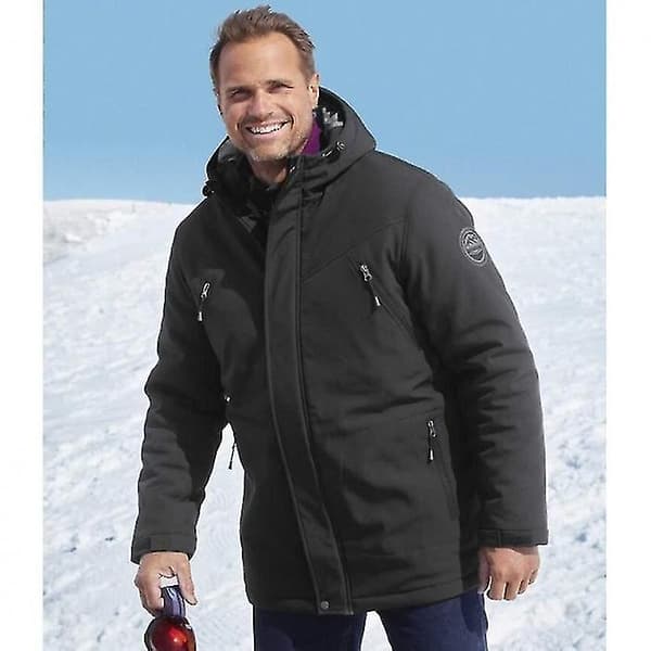 Til mænd blød skal hætteparka Black 3XL