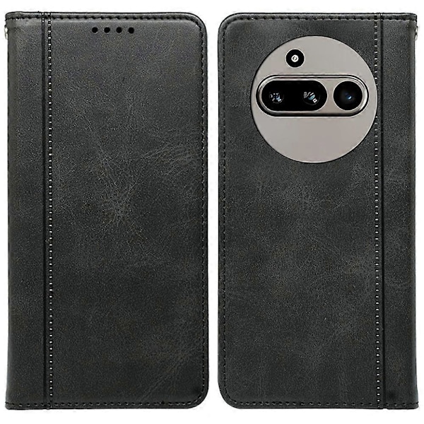 Yhteensopiva Nothing Phone (3a) -puhelimen kanssa Kotelo Piilotettu magneettisuljin Vasikannahka Kuvioitu nahkainen puhelinkotelo - Multicolor Black