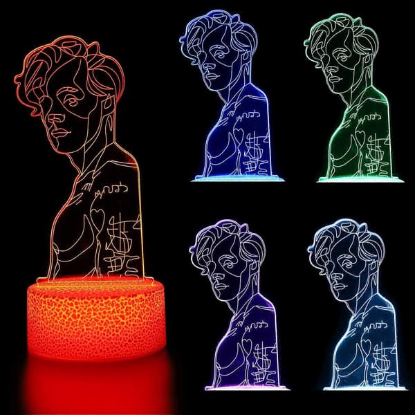3D Harry & Styles nattlys illusjon LED-lampe med fjernkontroll