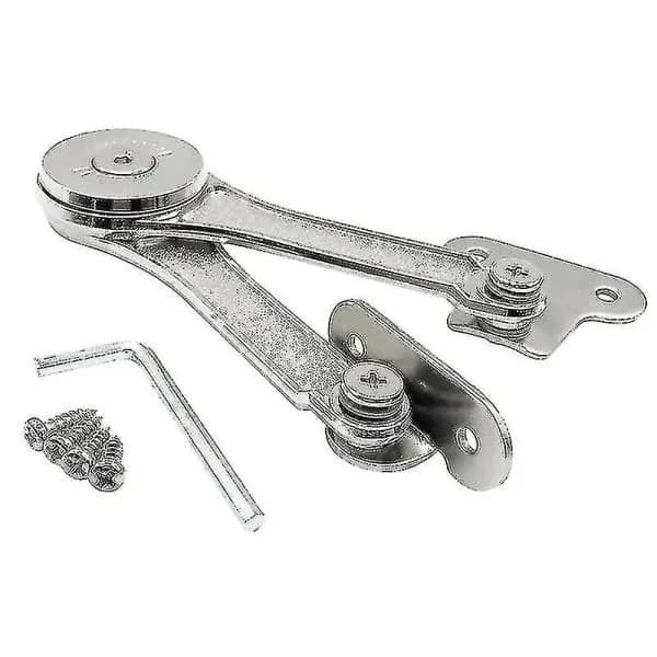 [KK] 2 Pcs Heavy Duty Lid Support Hinges Soft Close Folding Lid Support Hinges Holder Lid Hinge Open Compatible with Cabinet
