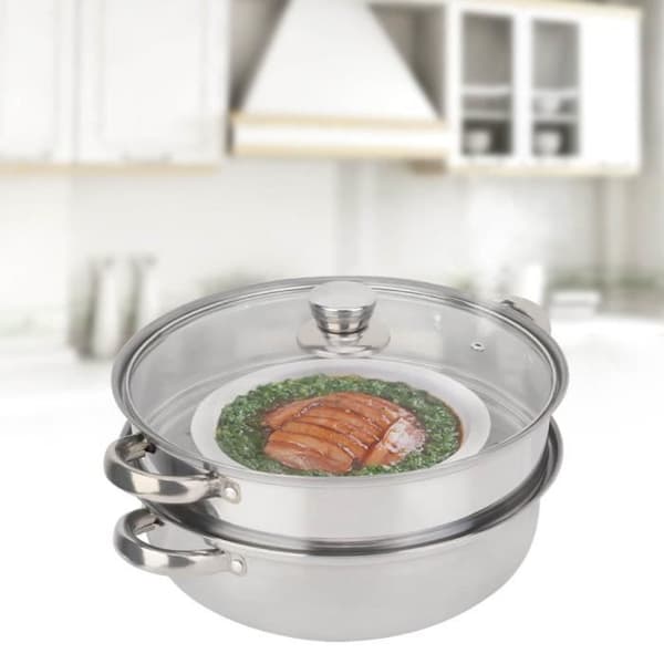 Damper - HB010 - Rustfrit Stål - 2 Lag - 27 cm - Induktionskompatibel