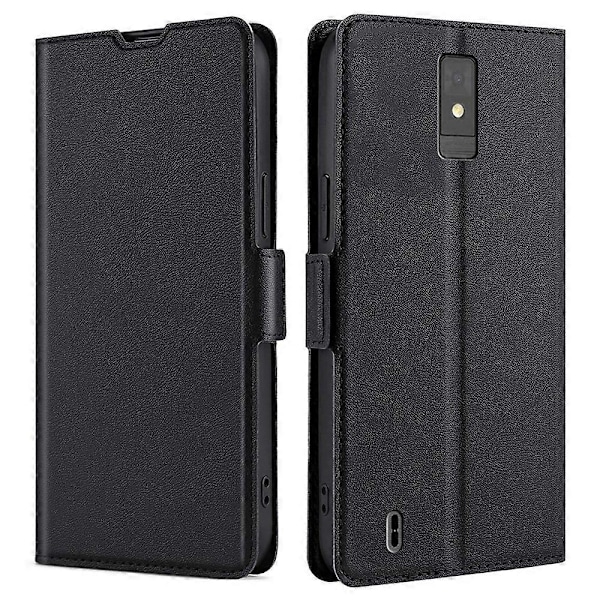 Stöttåligt mobilskal för ZTE Blade A32, Anti-Drop PU Läder Flipfodral med kortplats och ställ Multicolor Style A
