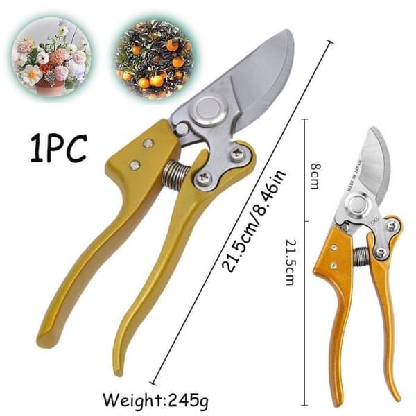 Hagesaks - Sklisikkert, rett blad - Ergonomisk - Kutter opptil 25 mm