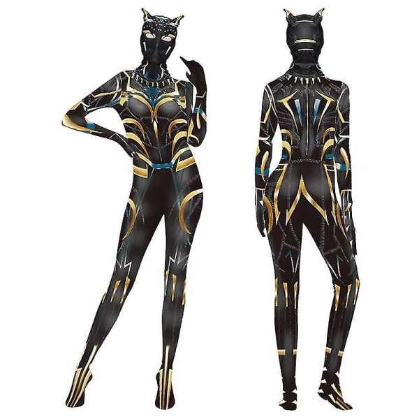 Black Panther Cosplay Kostym Shuri Jumpsuit För Vuxna Barn Halloween Carnival Party Disguise Whbyv 160