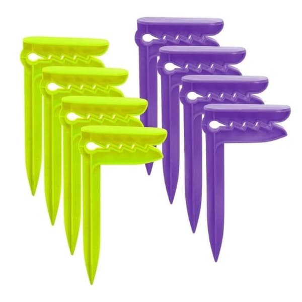 Sæt med 8 PP plastik picnictæppeclips, badehåndklædeclips, håndklædeclips -yd