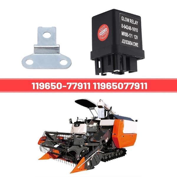 12V Gløderør Relæ Tidsforsinkelsesrelæ til 119650-77911 11965077911 Black