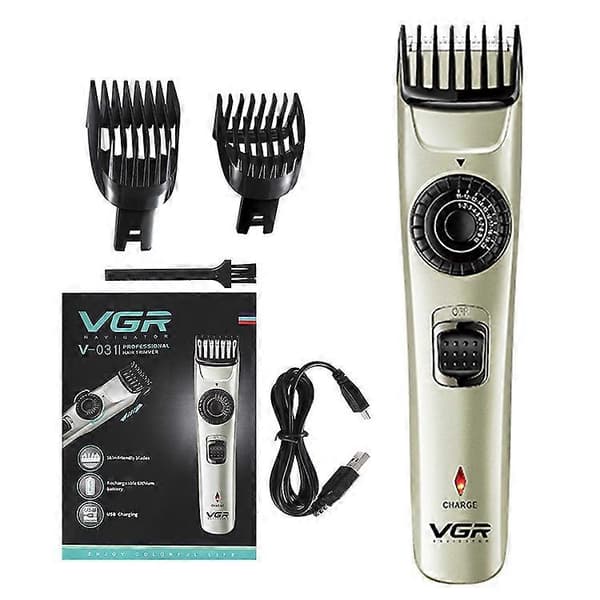 VGR V-031 5W USB Multi-size Kontrollerbar Selvtrimmende Hårklipper Not Specified