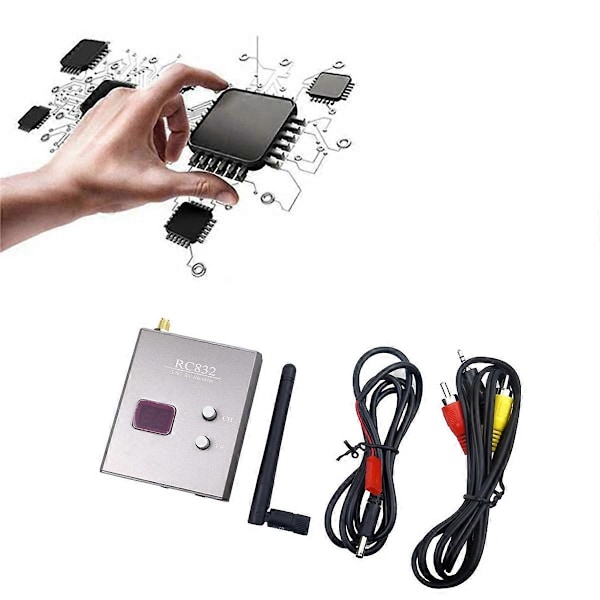 RC832 FPV Mottaker 5.8GHz 48CH RC832 AV Mottaker med Antenne for FPV Multikopter RC Quadcopter As Shown