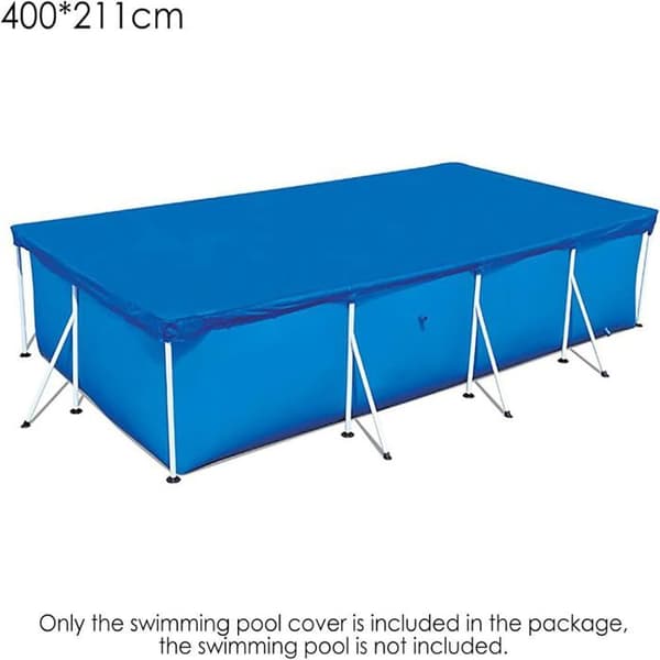 Beskyttelsesovertræk til rektangulær rørformet swimmingpool (400*211CM)