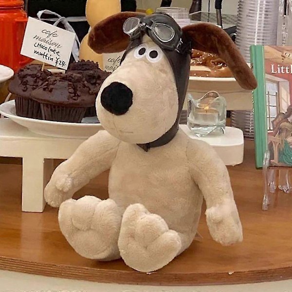 Gromit Pehmolelu Animoitu Sarjakuva Lyhyt Pehmo Koira Kodin Sisustus Koriste Nuket Pojille Tytöille 3-6 Vuotta Green and black sweater