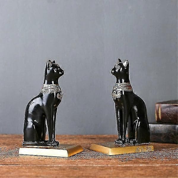 2 st retro harts egyptiska katt bokstöd studierumsinredning