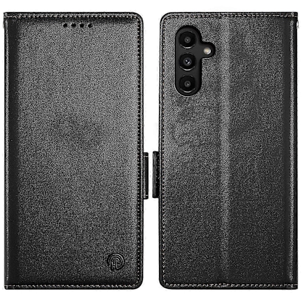 kompatibel Samsung Galaxy A14 5G/ A14 4G Stativdeksel Anti-ripe Lær Telefondeksel_Gave til G Black