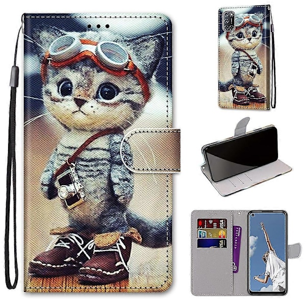 For OPPO A52 / A92 / A72 Farget Tegning Kryss Tekstur Horisontal Flip PU Lærveske med Holder & Kortspor & Lommebok & Lanyard