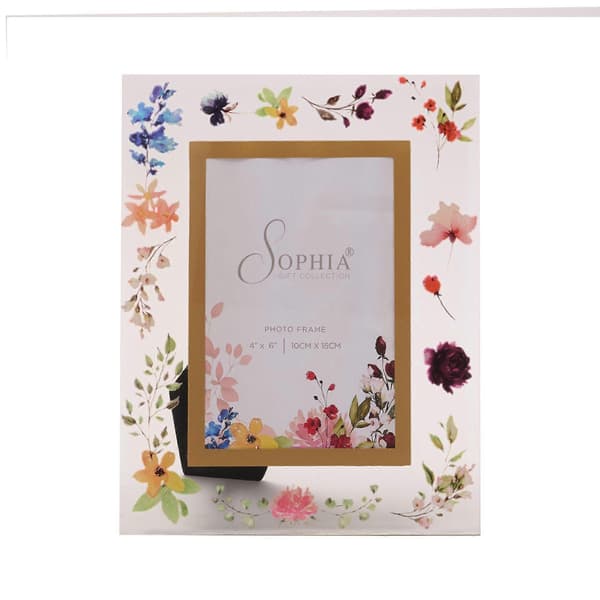Blommig fotoram 4 x 6 Multi-coloured One Size