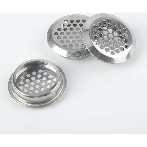 30-delt rund ventilationsrist i rustfrit stål, 35 mm luftudsugningsrist, ventilationsrist i rustfrit stål til køkken