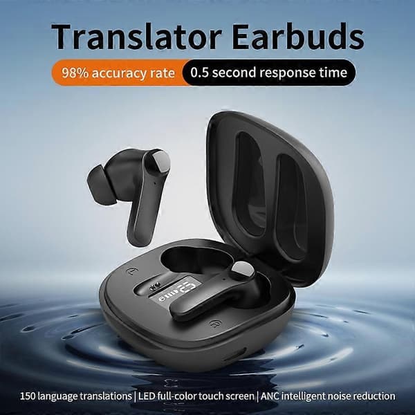 B11 Smarte Stemmeoversettelsesørepropper Støyreduksjon Bluetooth-kompatible In-Ear Hodetelefoner - Hvit