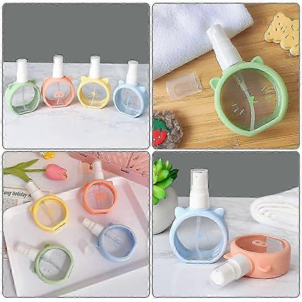 Små plastsprayflaskor 4 st Små sprayflaskor reseflaskor Atomizer för resor Tomma