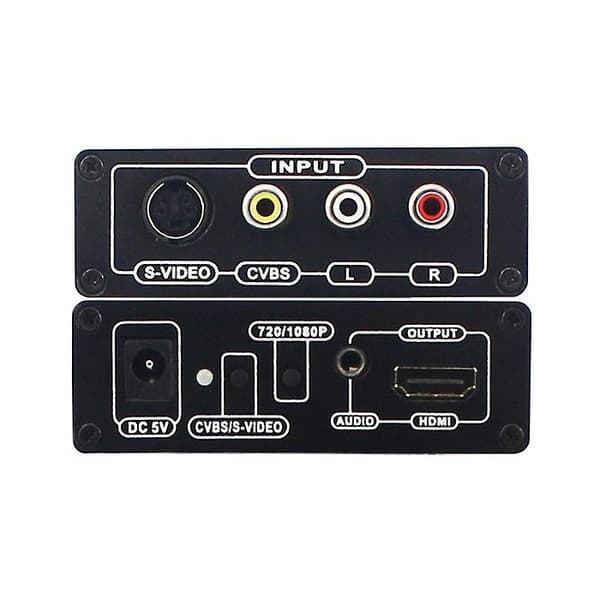 AV- og S-video til HDMI-omformer