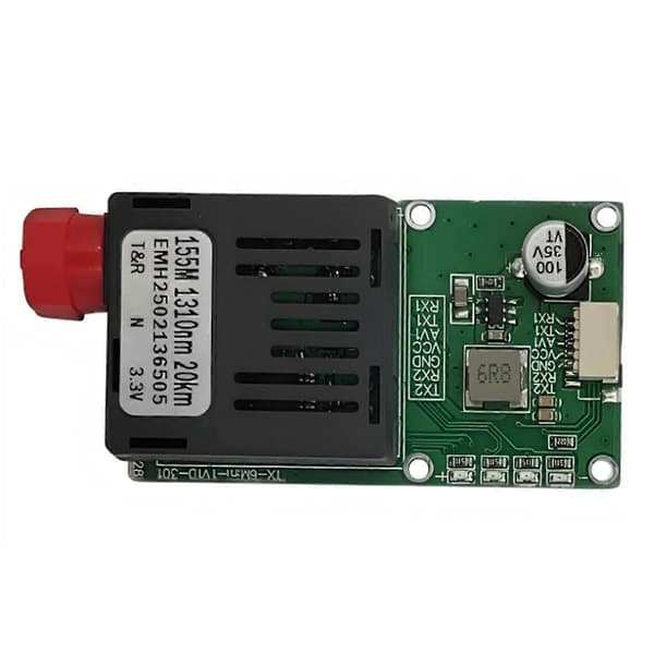 TTL optisk sendermodul til-Drone RX/TX/AV/VCC/GND Interface 20KM TTL til fiberoptisk modul terminaludstyr Green